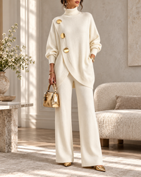 Ensemble Célestine en Maille et Pantalon Large